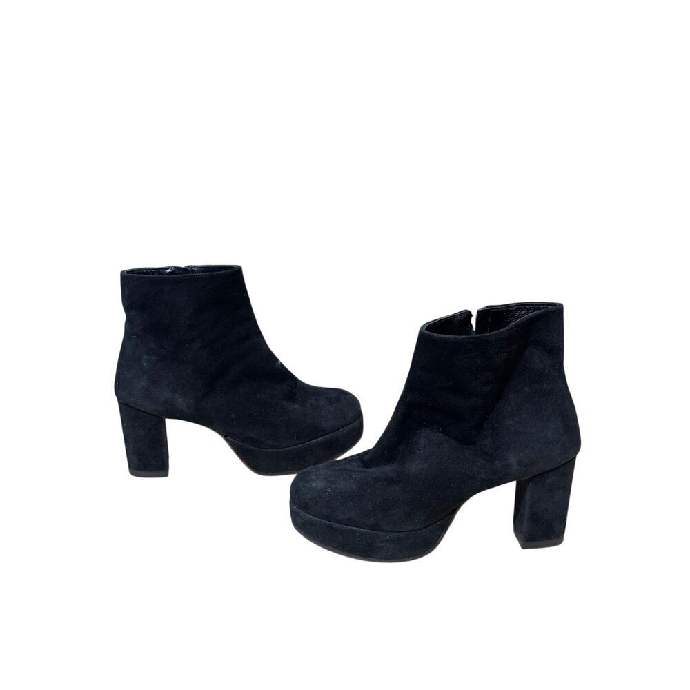 Handmade suede bootie heels in good condition